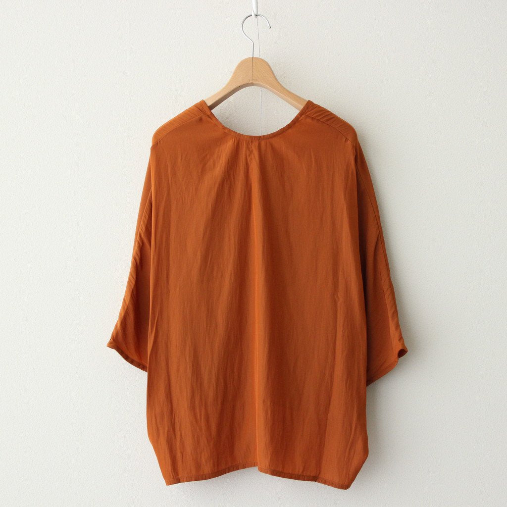 NDPPO｜割繊ポリエステル・チャイニーズクレープ ドルマンスリーブプルオーバー  #CARROT ORANGE [TA_NC193PO]
