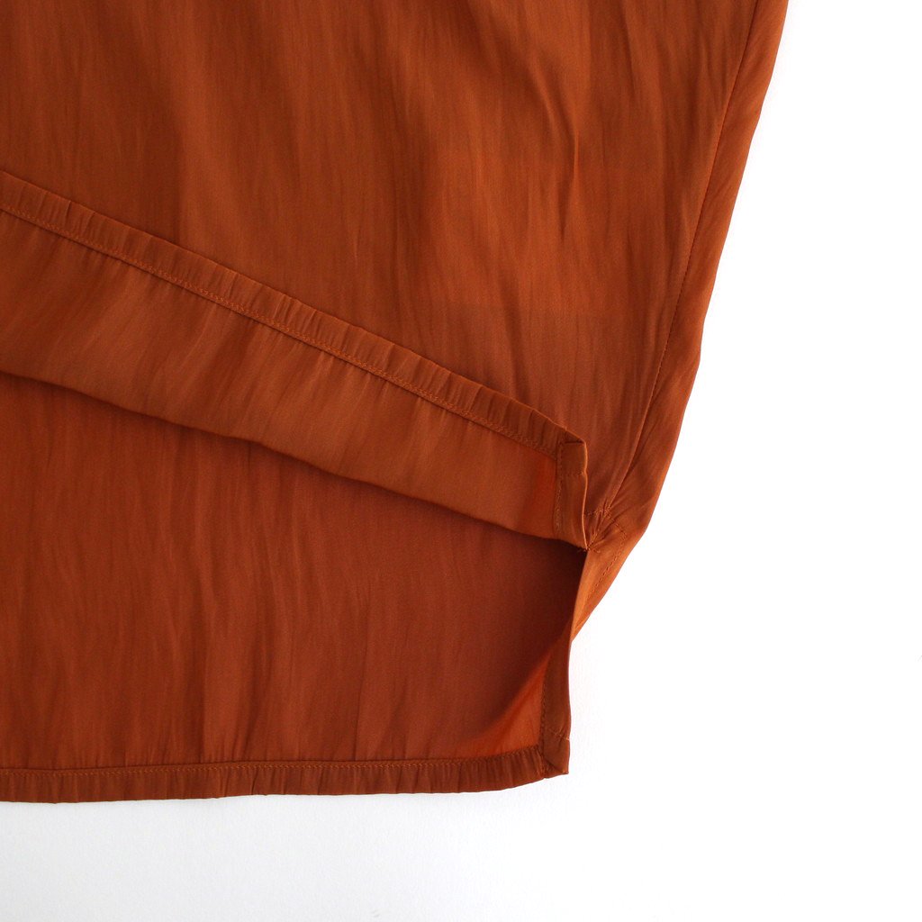 NDPPO｜割繊ポリエステル・チャイニーズクレープ ドルマンスリーブプルオーバー  #CARROT ORANGE [TA_NC193PO]