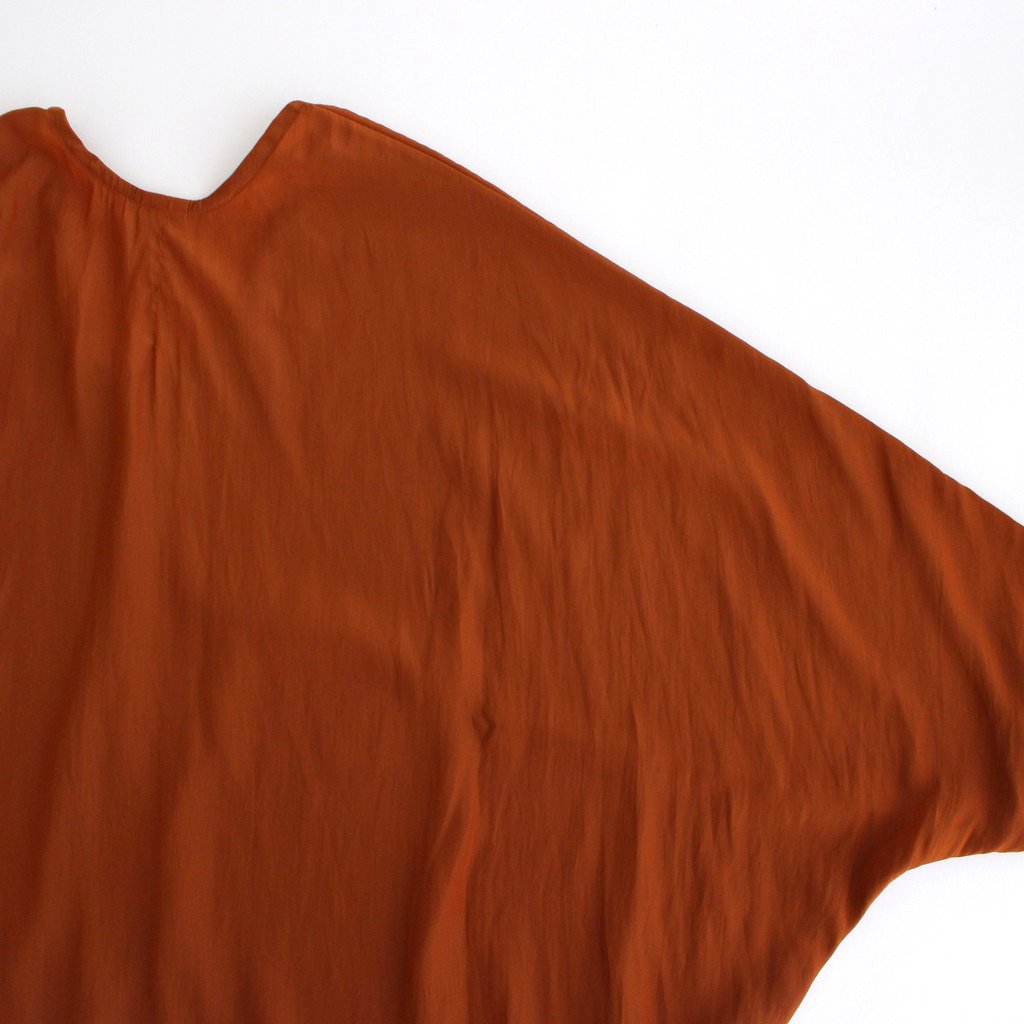 NDPPO｜割繊ポリエステル・チャイニーズクレープ ドルマンスリーブプルオーバー  #CARROT ORANGE [TA_NC193PO]