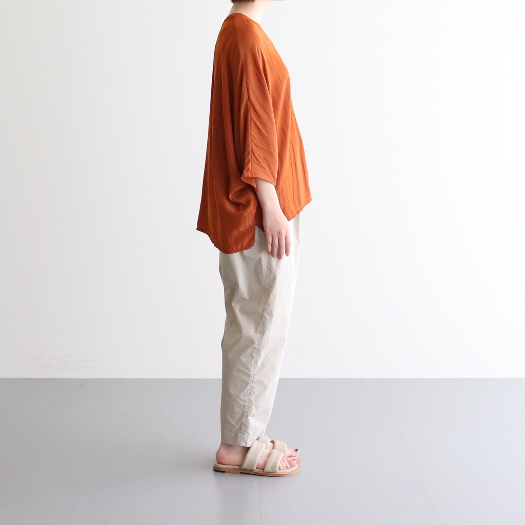 NDPPO｜割繊ポリエステル・チャイニーズクレープ ドルマンスリーブプルオーバー  #CARROT ORANGE [TA_NC193PO]