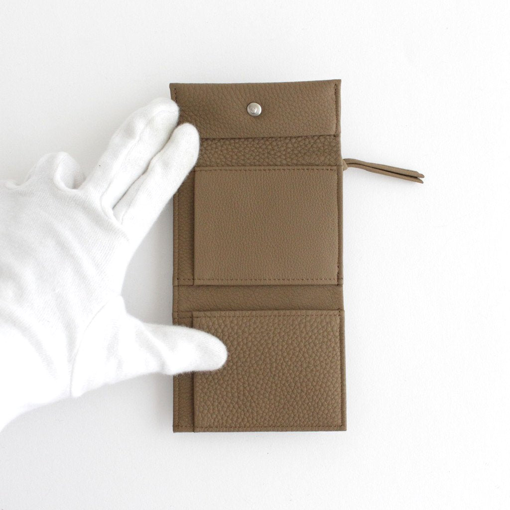 BUBBLE CALF MINI WALLET #TAUPE [L003]