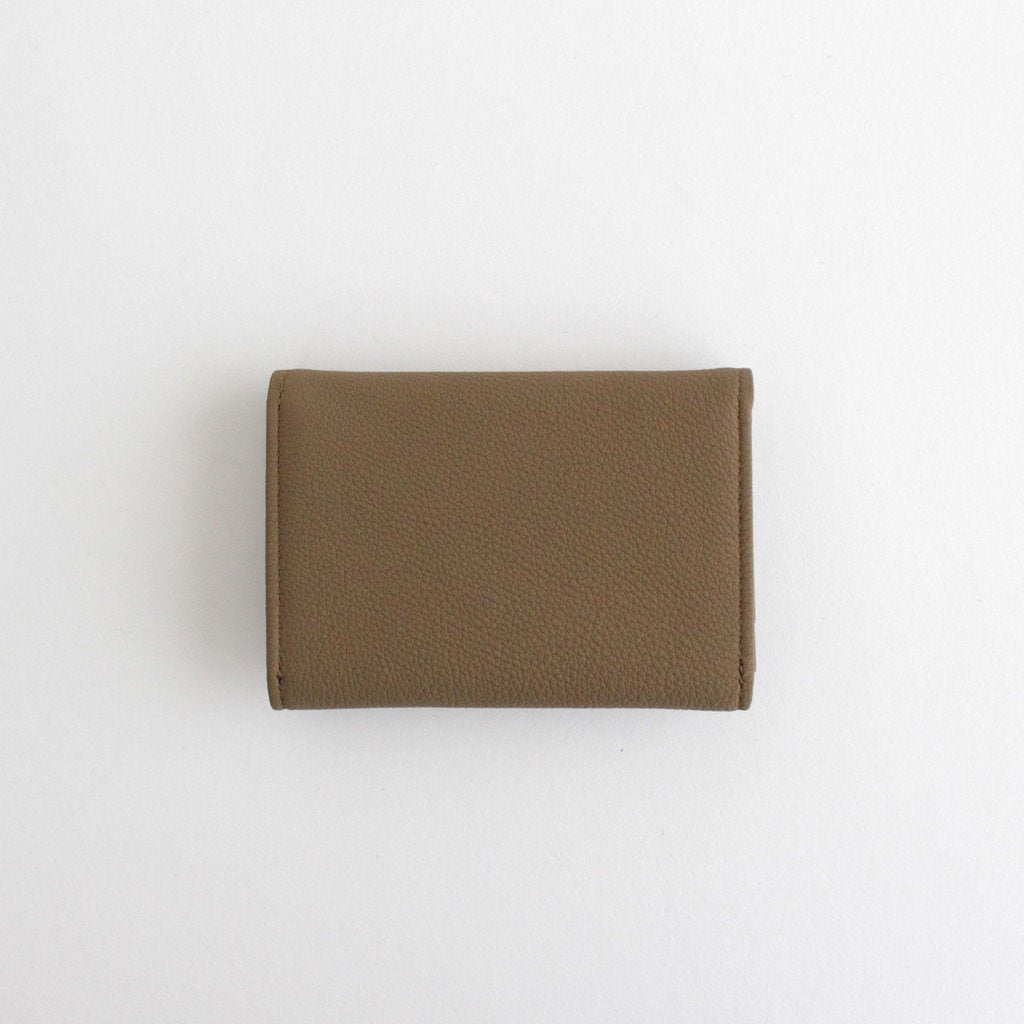 BUBBLE CALF BUSINESS CARD CASE #TAUPE [L026]