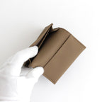 BUBBLE CALF BUSINESS CARD CASE #TAUPE [L026]