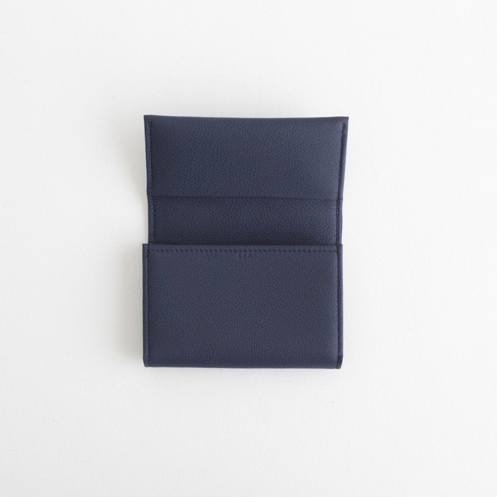 BUBBLE CALF BUSINESS CARD CASE #NAVY [L026]
