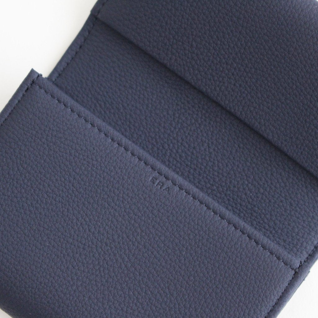 BUBBLE CALF BUSINESS CARD CASE #NAVY [L026]