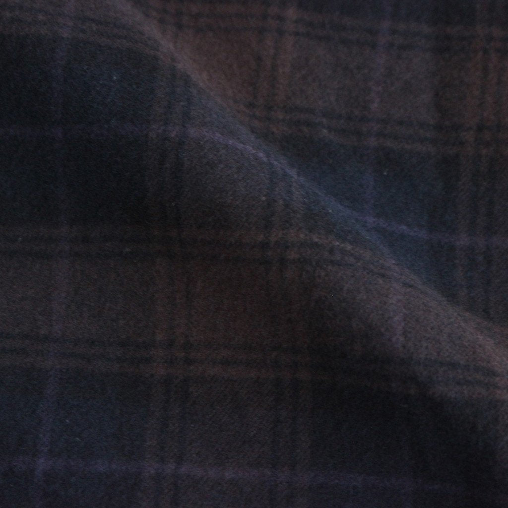 OVERSIZED LAYERED FLANNEL SHIRT #DARK NAVY CHECK [ST.463] _ stein