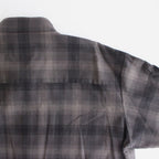 OVERSIZED COTTON FLANNEL SHIRT #GREY KHAKI CHECK [ST.467]
