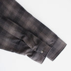 OVERSIZED COTTON FLANNEL SHIRT #GREY KHAKI CHECK [ST.467]