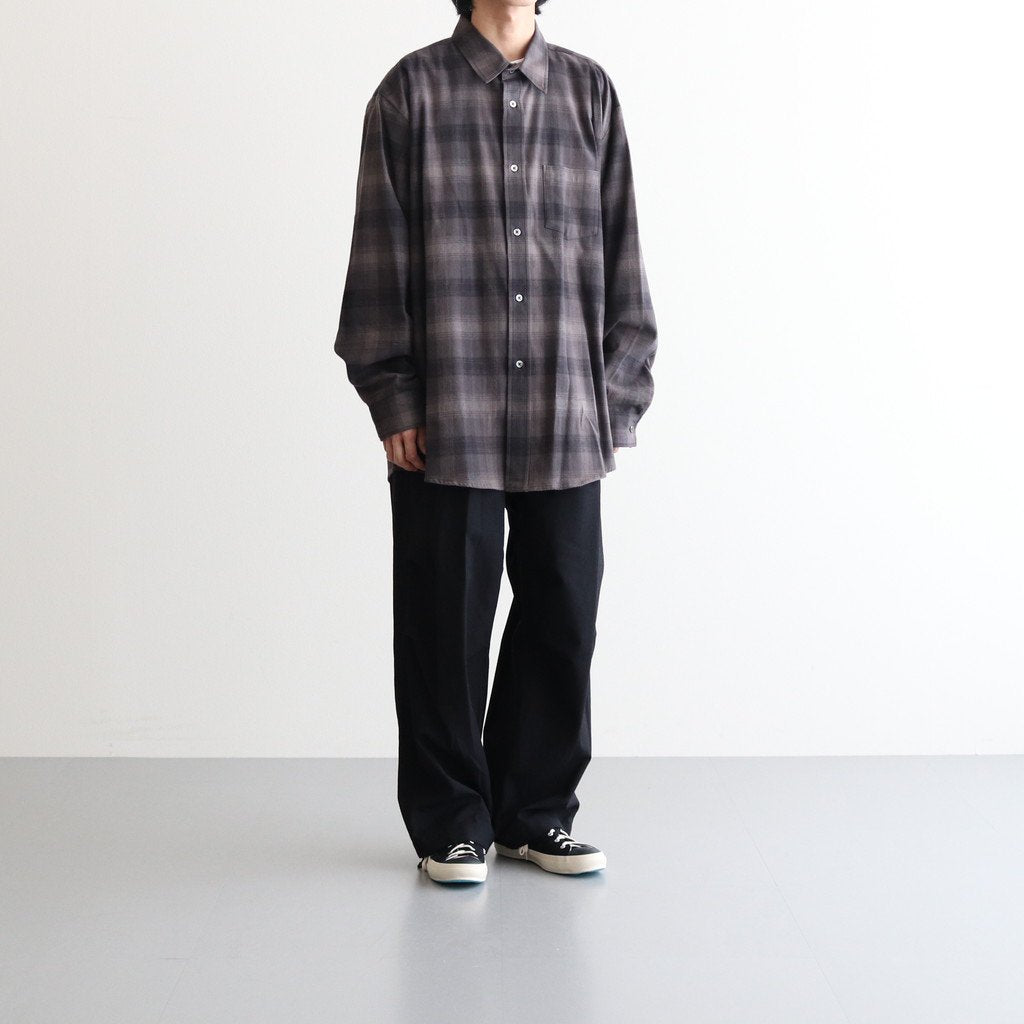 stein Oversized Cotton Flannel Shirt - シャツ