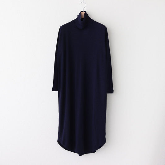 NTNTO｜2/72 Off-scale wool teleco turtleneck super long dress #NAVY [A0_NC024TO]
