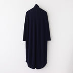 NTNTO｜2/72 オフスケールウール テレコ タートルネックスーパーロングワンピース #NAVY [A0_NC024TO]