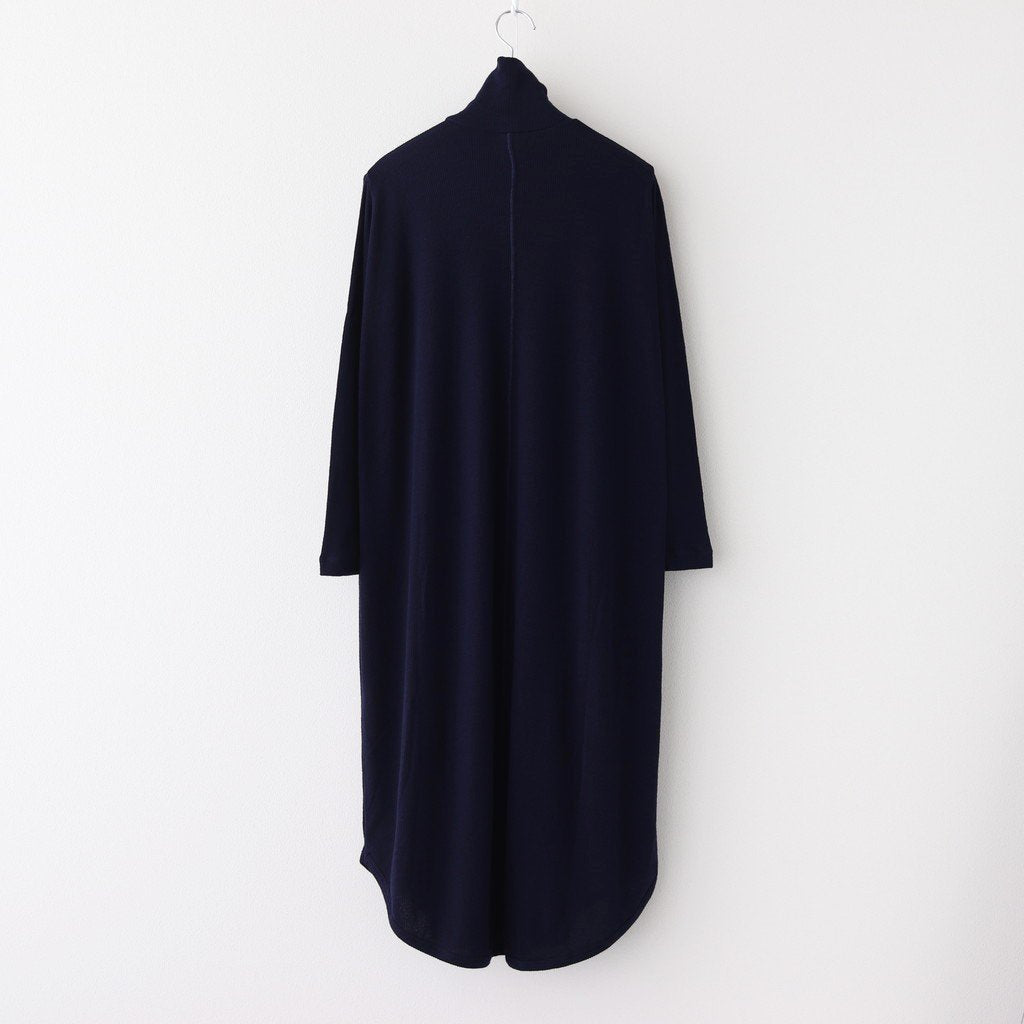 NTNTO｜2/72 Off-scale wool teleco turtleneck super long dress #NAVY [A0_NC024TO]