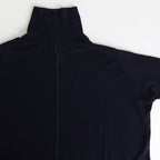 NTNTO｜2/72 オフスケールウール テレコ タートルネックスーパーロングワンピース #NAVY [A0_NC024TO]