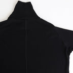 NTNTO｜2/72 オフスケールウール テレコ タートルネックスーパーロングワンピース #BLACK [A0_NC024TO]