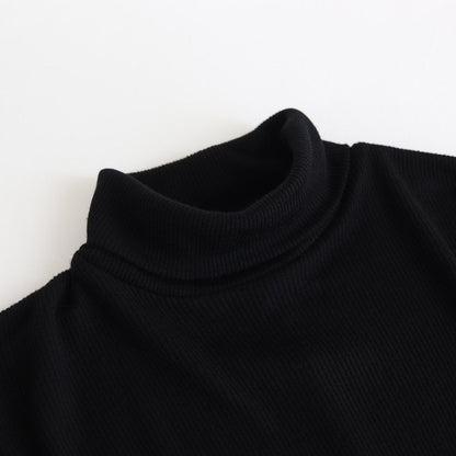 NTNTO｜2/72 Off-scale wool teleco turtleneck super long dress #BLACK [A0_NC024TO]