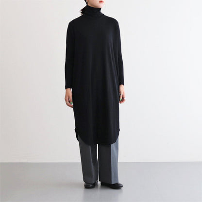 NTNTO｜2/72 Off-scale wool teleco turtleneck super long dress #BLACK [A0_NC024TO]