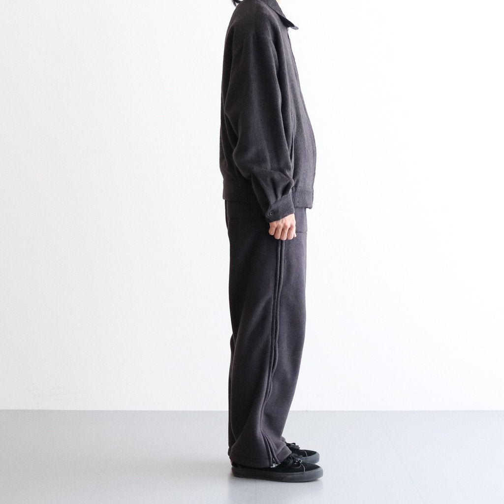 COTTON YAK ZIP BLOUSON #CHARCOAL [YK22AW0408B]