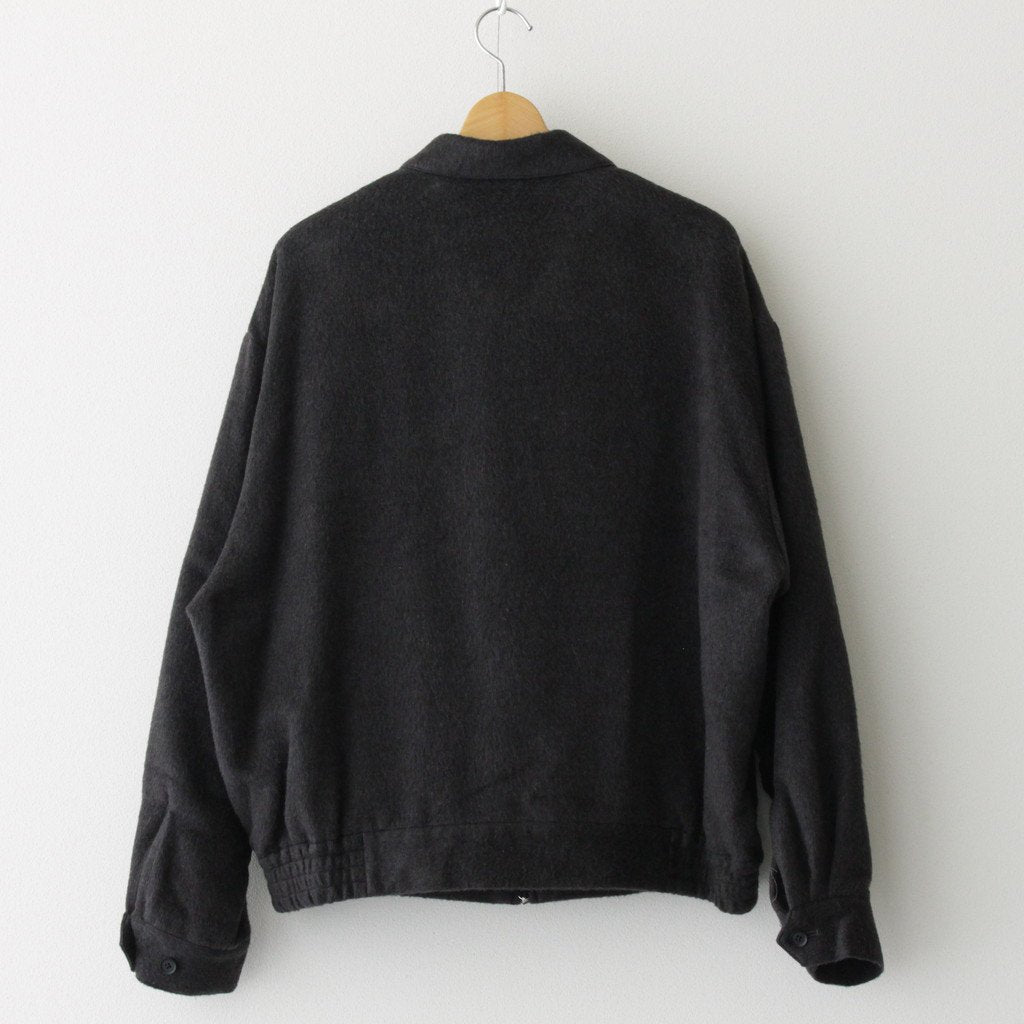 COTTON YAK ZIP BLOUSON #CHARCOAL [YK22AW0408B]