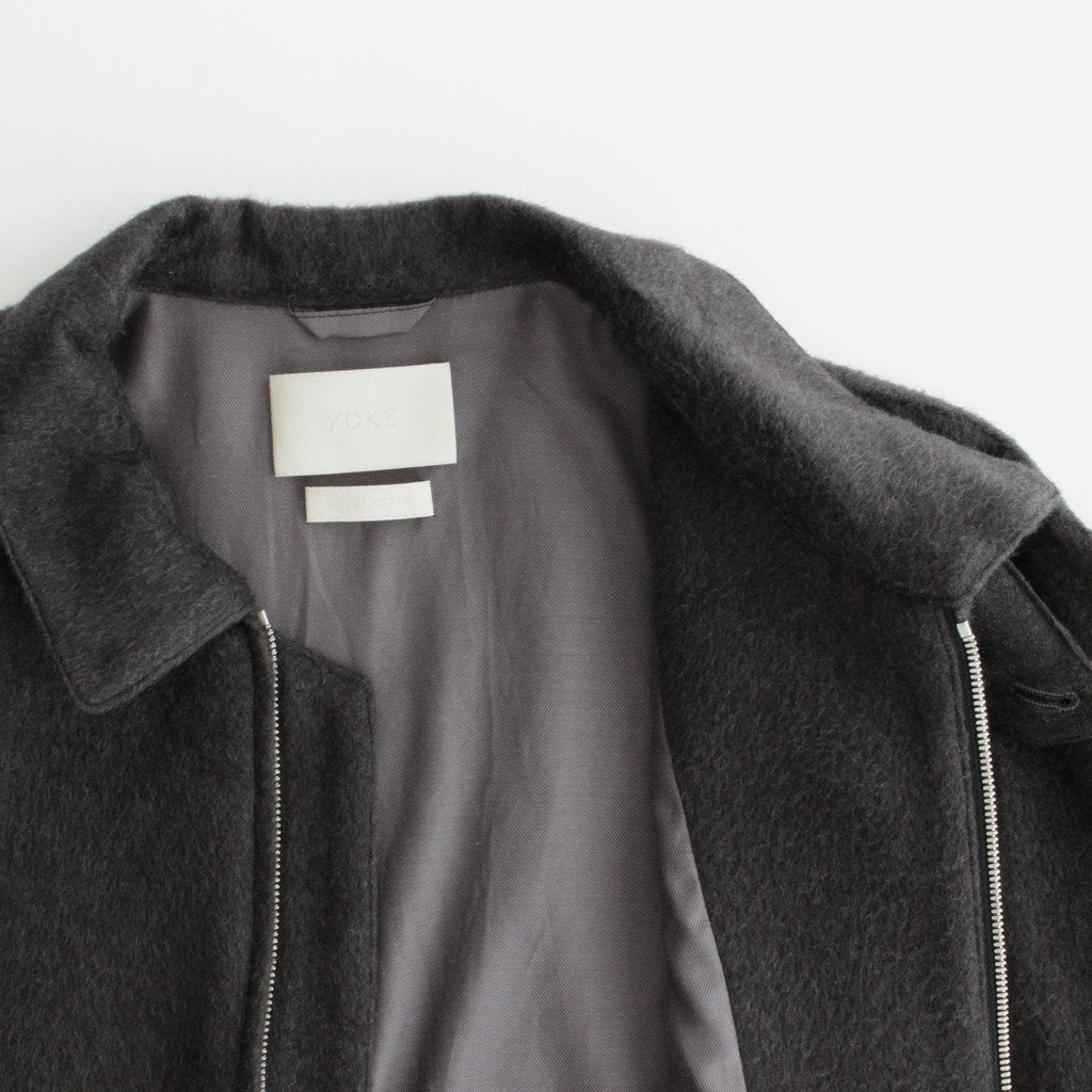 COTTON YAK ZIP BLOUSON #CHARCOAL [YK22AW0408B]
