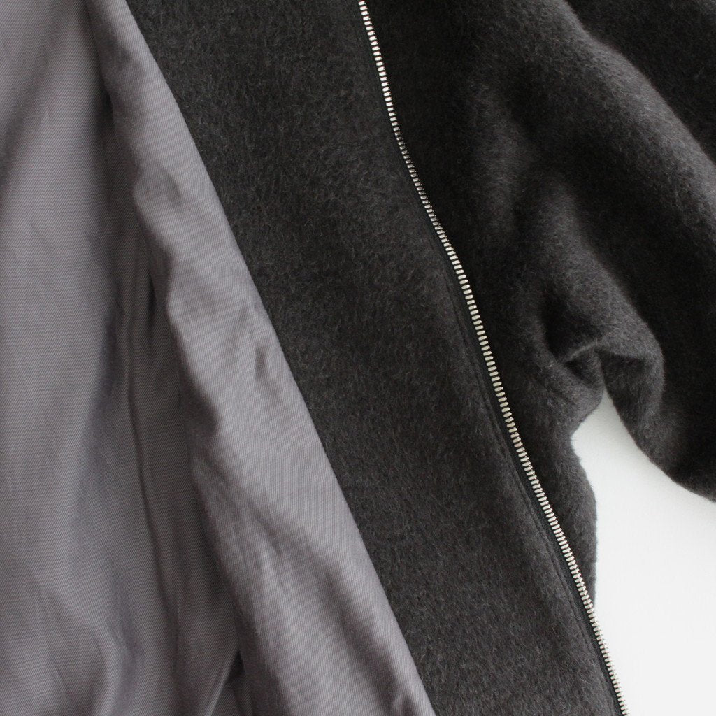 COTTON YAK ZIP BLOUSON #CHARCOAL [YK22AW0408B]