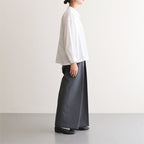 NGYSSH | マットポリエステル・タイプライター ギャザースリーブシャツ #01 OFF WHITE [TG_NC0101SF]