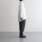 NGYSSH | マットポリエステル・タイプライター ギャザースリーブシャツ #01 OFF WHITE [TG_NC0101SF]