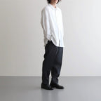 NGYSSH | マットポリエステル・タイプライター ギャザースリーブシャツ #01 OFF WHITE [TG_NC0101SF]