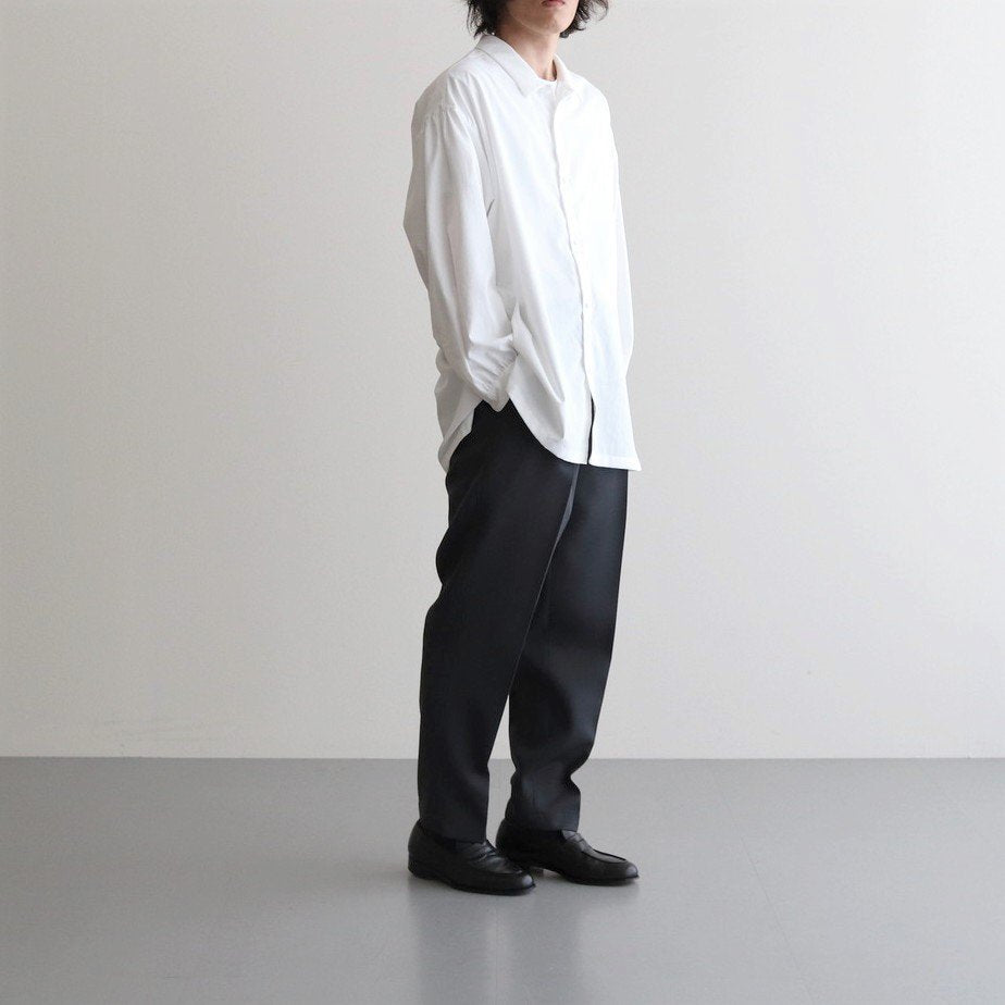 NGYSSH | マットポリエステル・タイプライター ギャザースリーブシャツ #01 OFF WHITE [TG_NC0101SF]