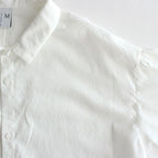 NGYSSH | マットポリエステル・タイプライター ギャザースリーブシャツ #01 OFF WHITE [TG_NC0101SF]