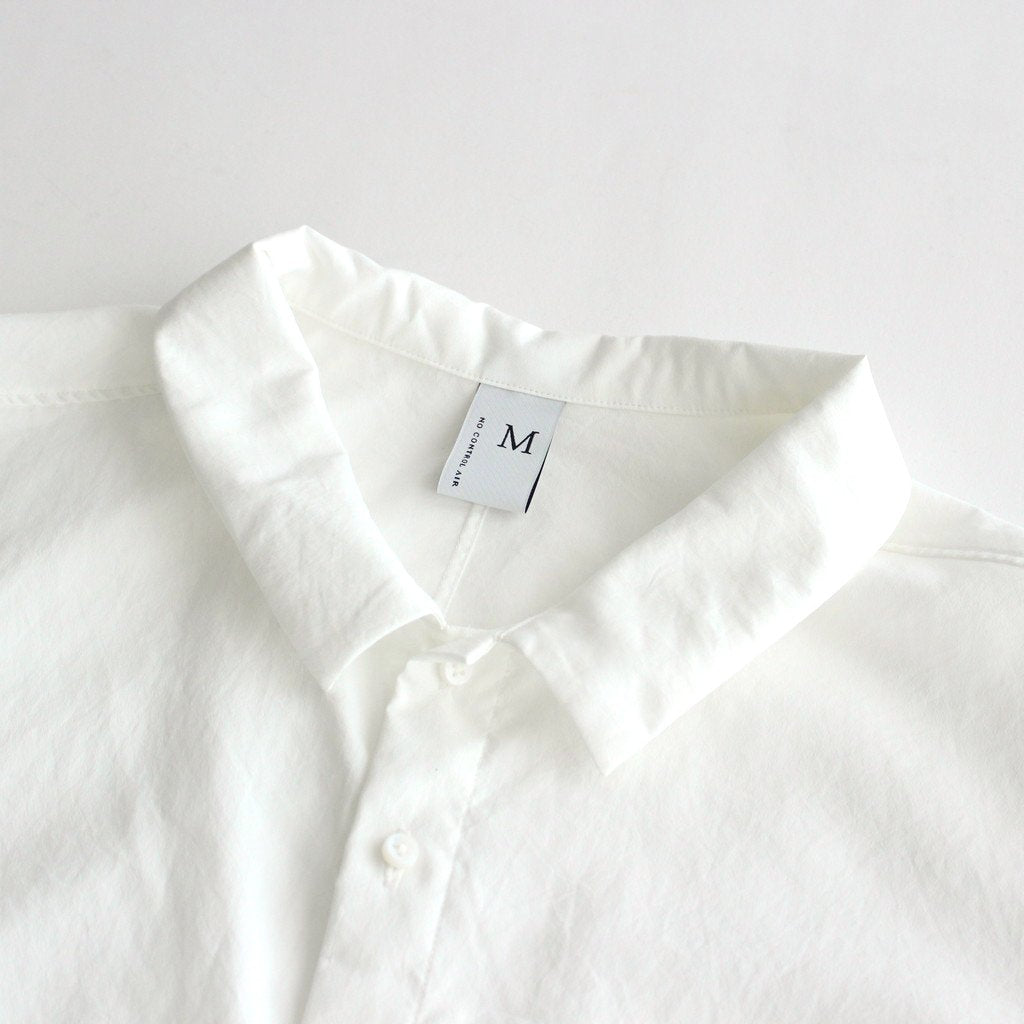 NGYSSH | マットポリエステル・タイプライター ギャザースリーブシャツ #01 OFF WHITE [TG_NC0101SF]
