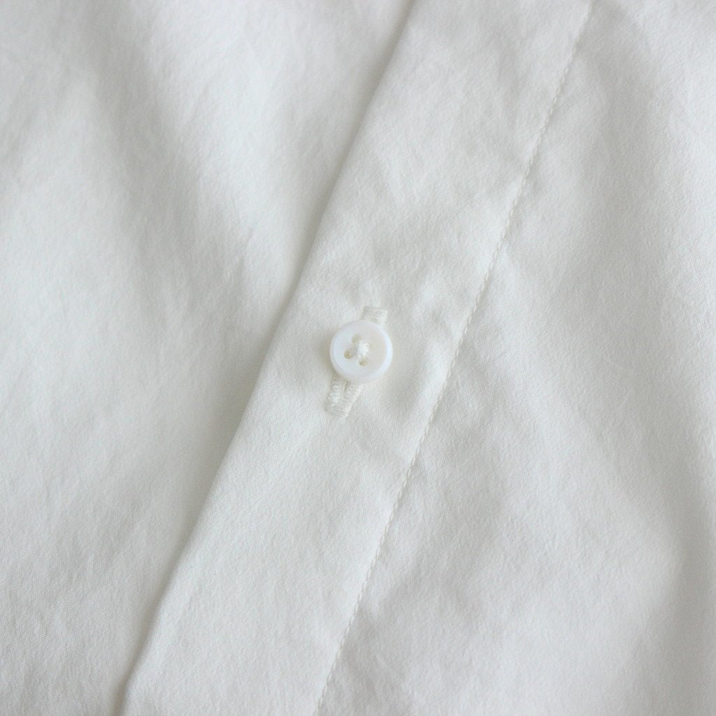 NGYSSH | マットポリエステル・タイプライター ギャザースリーブシャツ #01 OFF WHITE [TG_NC0101SF]