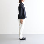 NGYSSH | マットポリエステル・タイプライター ギャザースリーブシャツ #95 BLACK [TG_NC0101SF]