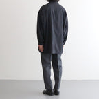 NGYSSH | マットポリエステル・タイプライター ギャザースリーブシャツ #95 BLACK [TG_NC0101SF]