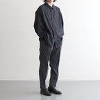 NGYSSH | マットポリエステル・タイプライター ギャザースリーブシャツ #95 BLACK [TG_NC0101SF]