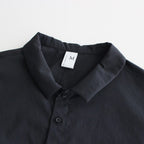 NGYSSH | マットポリエステル・タイプライター ギャザースリーブシャツ #95 BLACK [TG_NC0101SF]