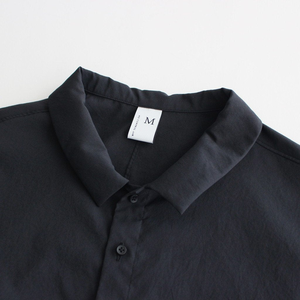 NGYSSH | マットポリエステル・タイプライター ギャザースリーブシャツ #95 BLACK [TG_NC0101SF]