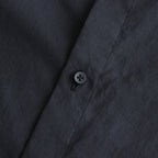 NGYSSH | マットポリエステル・タイプライター ギャザースリーブシャツ #95 BLACK [TG_NC0101SF]