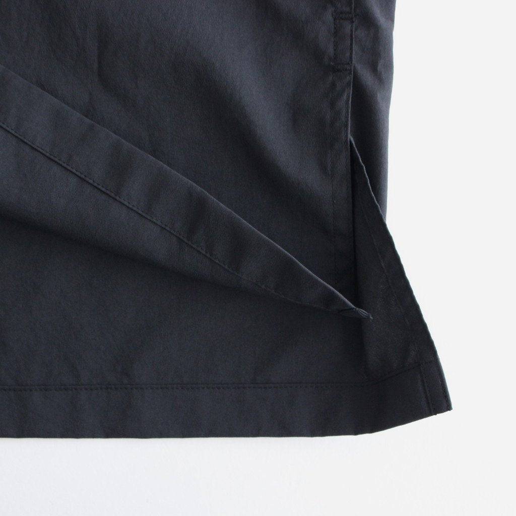 NGYSSH | マットポリエステル・タイプライター ギャザースリーブシャツ #95 BLACK [TG_NC0101SF]