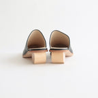 WOOD HEEL MULE_SIDE CIRCLEMAPLE #BLACK [1301sc]