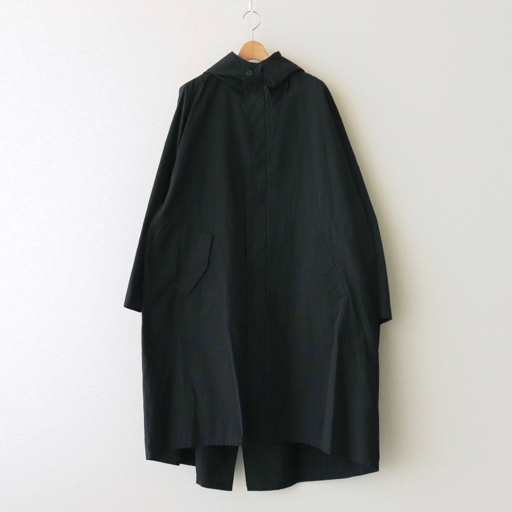 FMFOCT | 40/1 organic cotton/strong twist weather mod coat #95 BLACK [TG_FR0101CT]