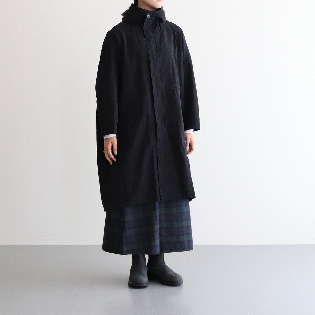 FMFOCT | 40/1 organic cotton/strong twist weather mod coat #95 BLACK [TG_FR0101CT]