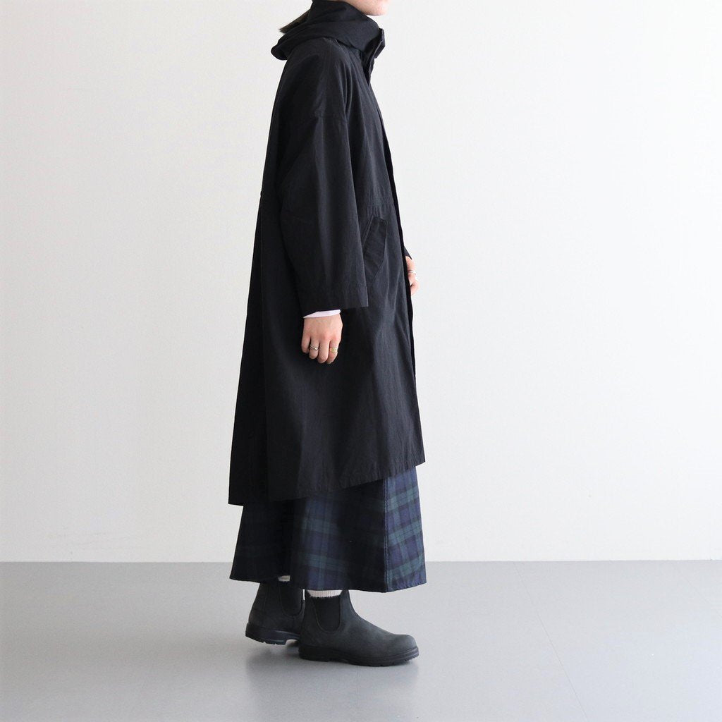 FMFOCT | 40/1 organic cotton/strong twist weather mod coat #95 BLACK [TG_FR0101CT]