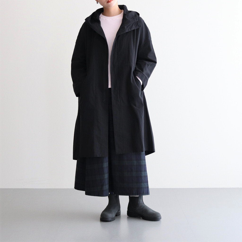 FMFOCT | 40/1 organic cotton/strong twist weather mod coat #95 BLACK [TG_FR0101CT]