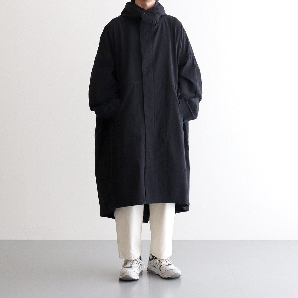FMFOCT | 40/1 organic cotton/strong twist weather mod coat #95 BLACK [TG_FR0101CT]