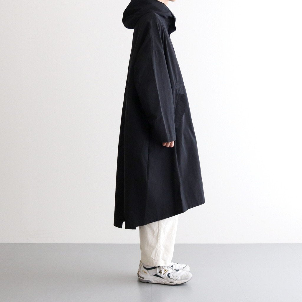 FMFOCT | 40/1 organic cotton/strong twist weather mod coat #95 BLACK [TG_FR0101CT]