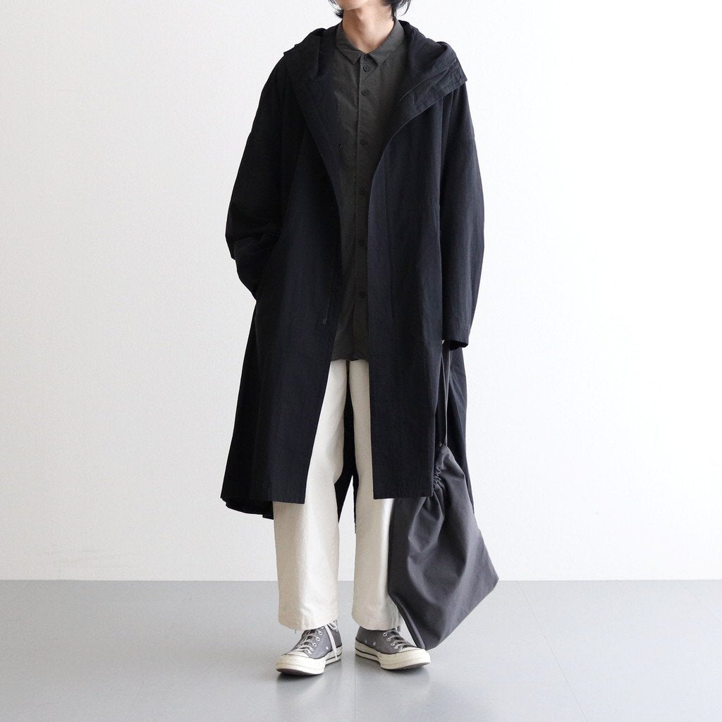 FMFOCT | 40/1 organic cotton/strong twist weather mod coat #95 BLACK [TG_FR0101CT]