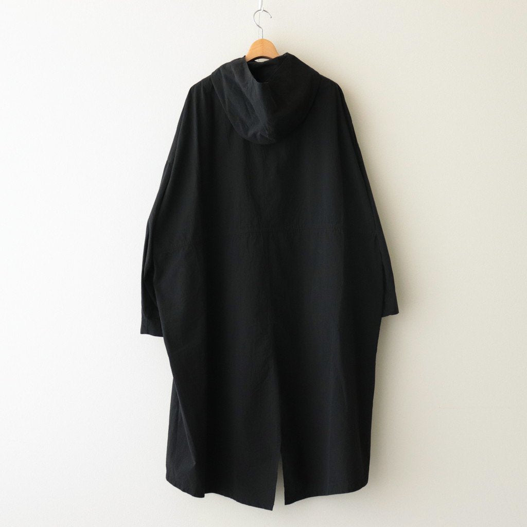 FMFOCT | 40/1 organic cotton/strong twist weather mod coat #95 BLACK [TG_FR0101CT]