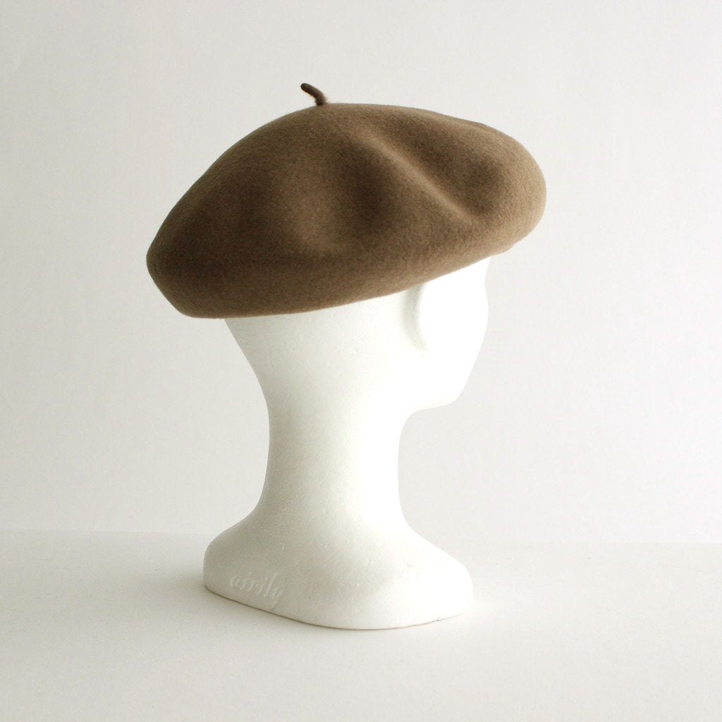 BASQUE BERET [BIG] #CAMEL [NO.21857] _ COMESANDGOES | カムズアンド