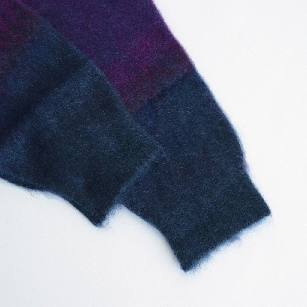 GRADATION MOHAIR CARDIGAN #PURPLE [ST.448] _ stein | シュタイン