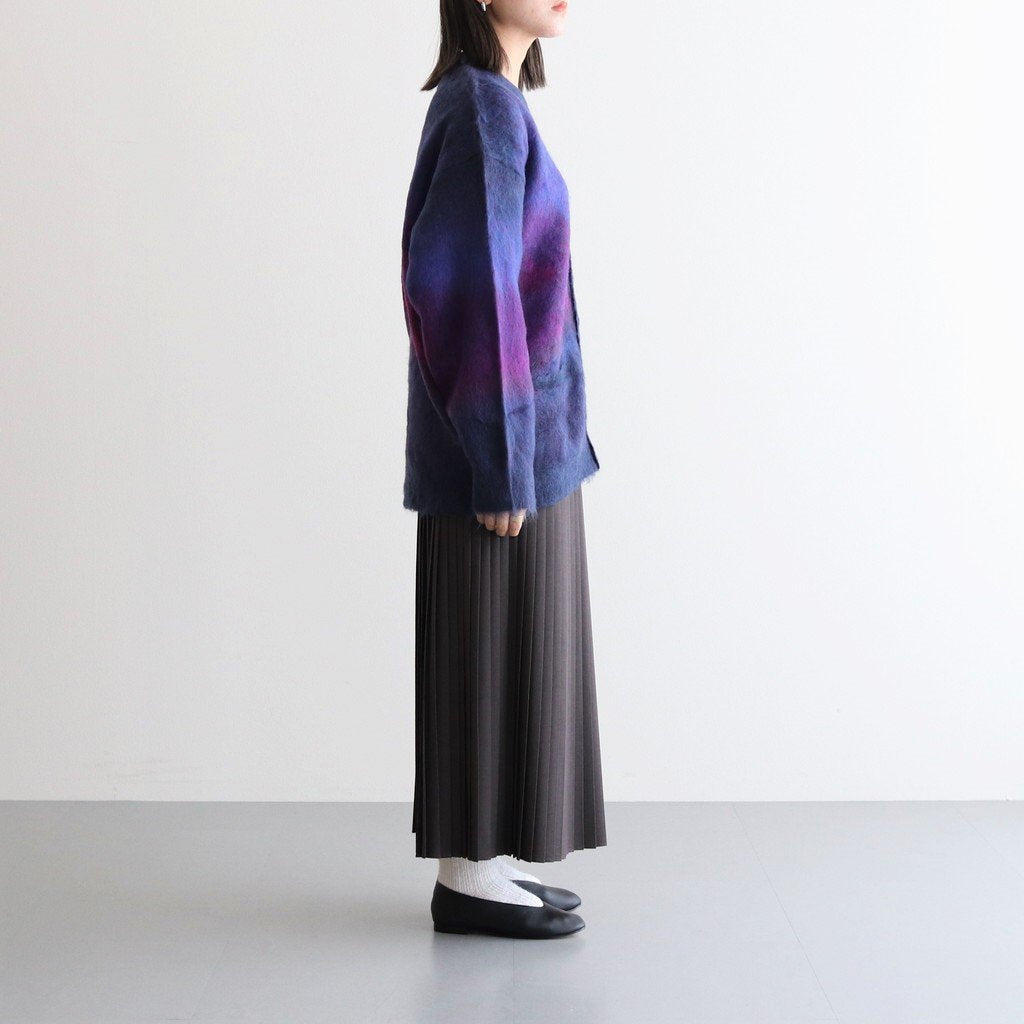 GRADATION MOHAIR CARDIGAN #PURPLE [ST.448] _ stein | シュタイン